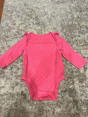 Baby Gap Brannan's Favorites Long Sleeve Polka Dot Ruffle Bodysuit